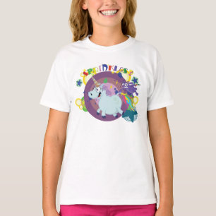 T-shirt grosse licorne sur la course