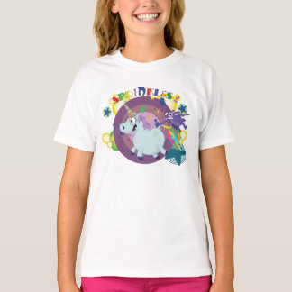 T-shirt grosse licorne sur la course
