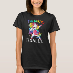 T-shirt Grosse Soeur Funny Finalement Unicorn Famille Mign
