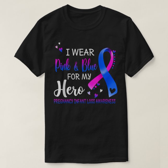 T-shirt Grossesse bébé perte de conscience Je porte rose b (Design devant)