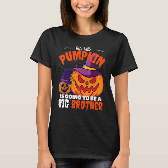 T-shirt Grossesse Ce Petit Citrouille va être un grand (Devant)