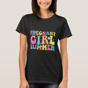 T-shirt Grossesse super Révéler Fille Enceinte Été Bébé