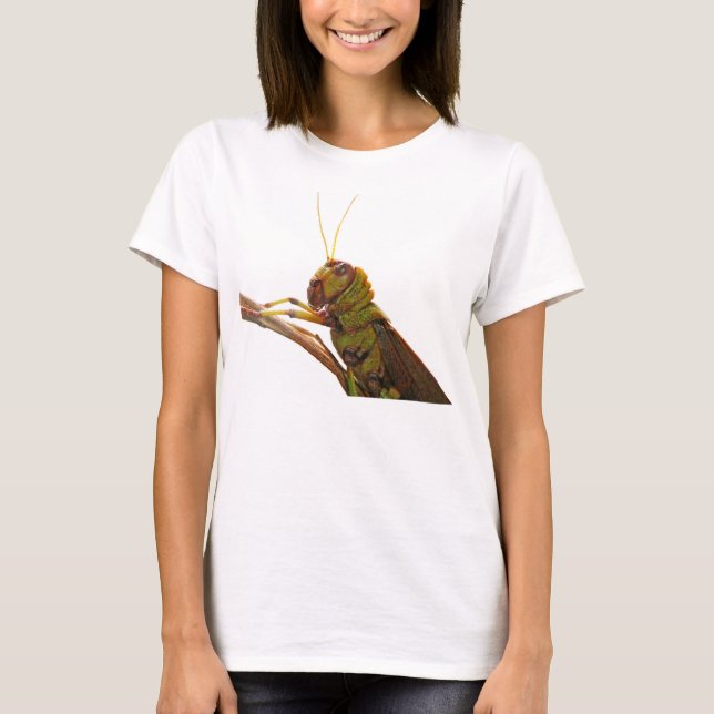 T-shirt Grosseur vert détails de clôture (Devant)