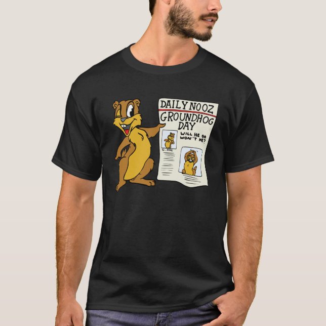 T-shirt "Groundhog Day News" (Devant)