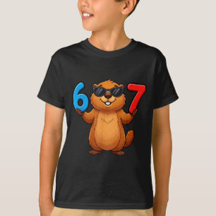 T-shirt Groundhog Six Seven Drip 67 Mème Drôle 6-7 Groundh