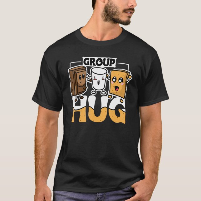 T-shirt Group Hug Smores Camping Marshmallow Design for Ca (Devant)