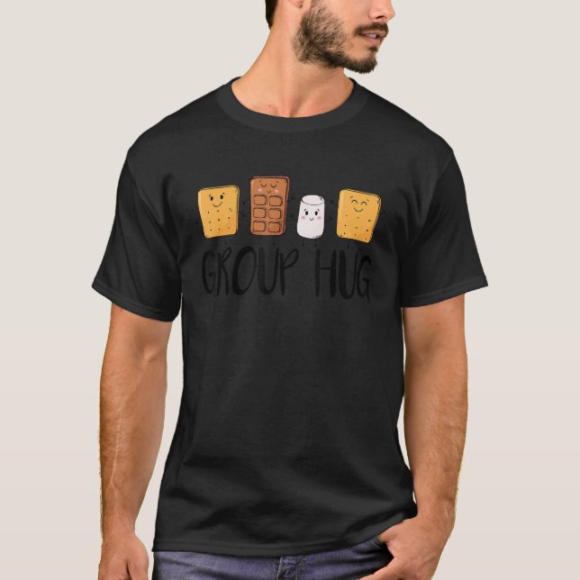T-shirt Group Hug S'mores Marshmallow Camping Campfire Smo (Devant)
