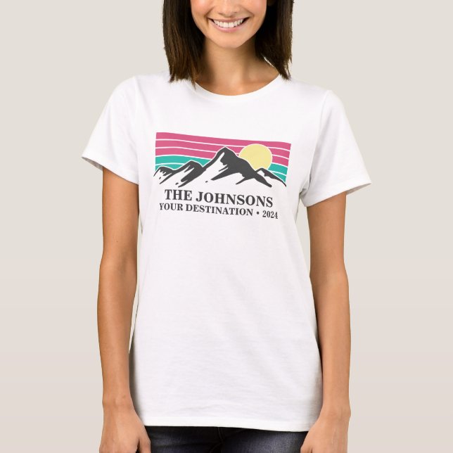 T-shirt Groupe Camping familial sur mesure (Devant)