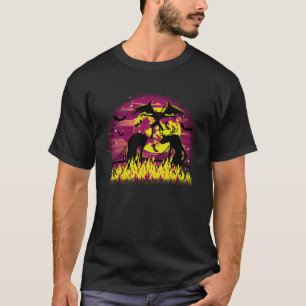 T-shirt Groupe Cryptid dans Flames Pleine lune jaune Métha