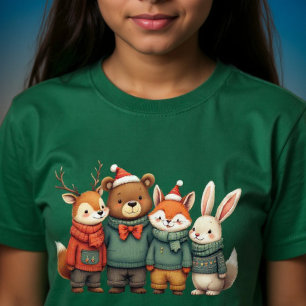 T-shirt Groupe d'animaux de Noël