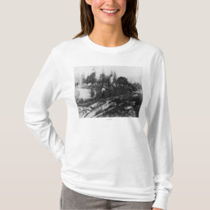 T-shirt Groupe de bûcherons sur la grande photographie de