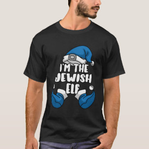 T-shirt Groupe de famille juif Elfe jumelé Noël