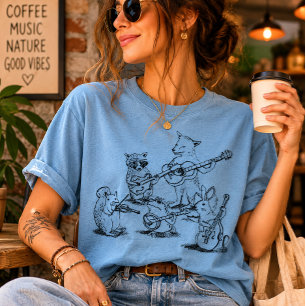 T-shirt Groupe de folk acoustique vintage sur le thème des