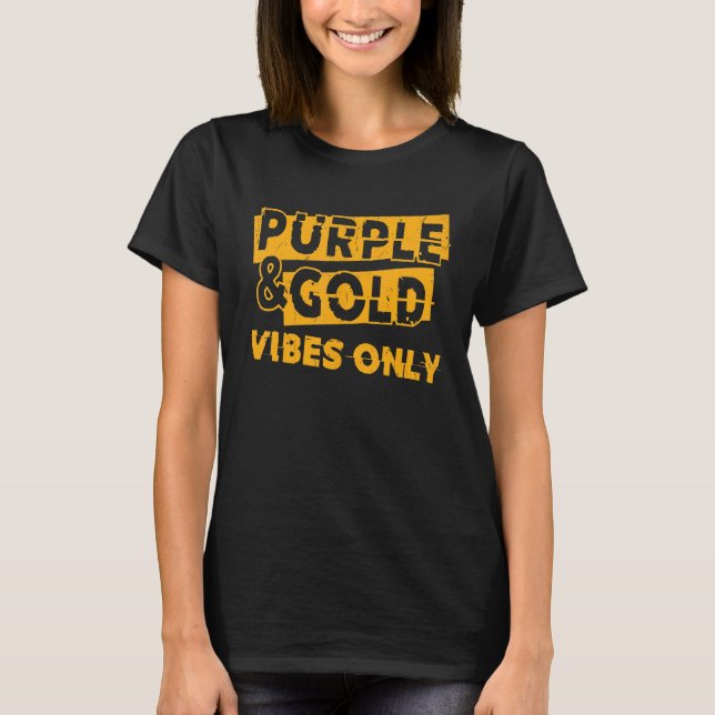 T-shirt Groupe De Jour Purple Et Gold Pour Le Lycée Foot (Devant)