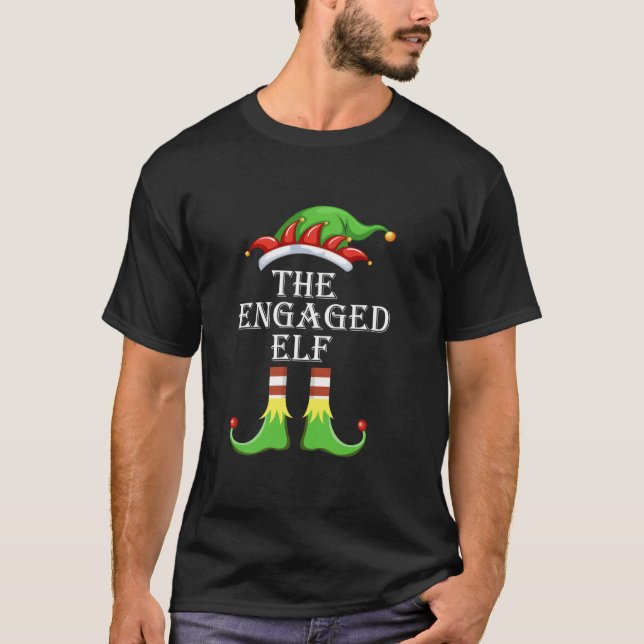 T-shirt Groupe de jumelage de la famille Elf engagé Noël X (Devant)