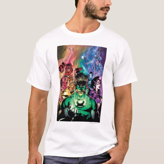T-shirt Groupe de Lantern Corps aux couleurs (Devant)