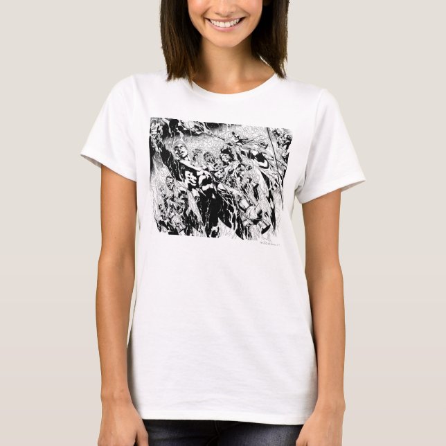 T-shirt Groupe de lanternes vertes (Devant)