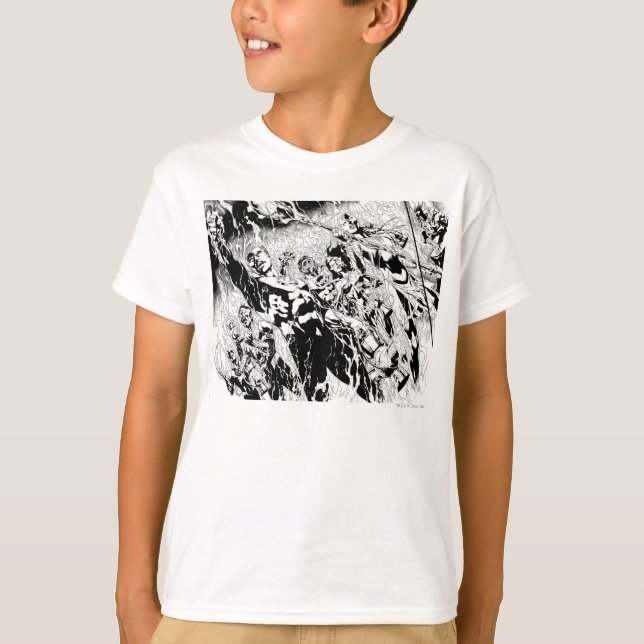 T-shirt Groupe de lanternes vertes (Devant)