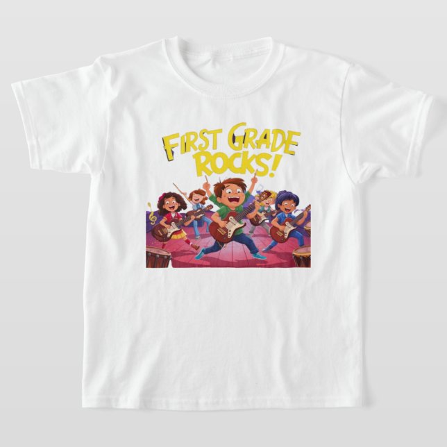 T-shirt groupe de rock retour à l'école (Poser)