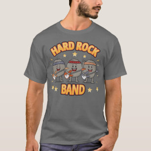 T-shirt Groupe de Rock Rocker Drôle Pierres Géologie Musiq