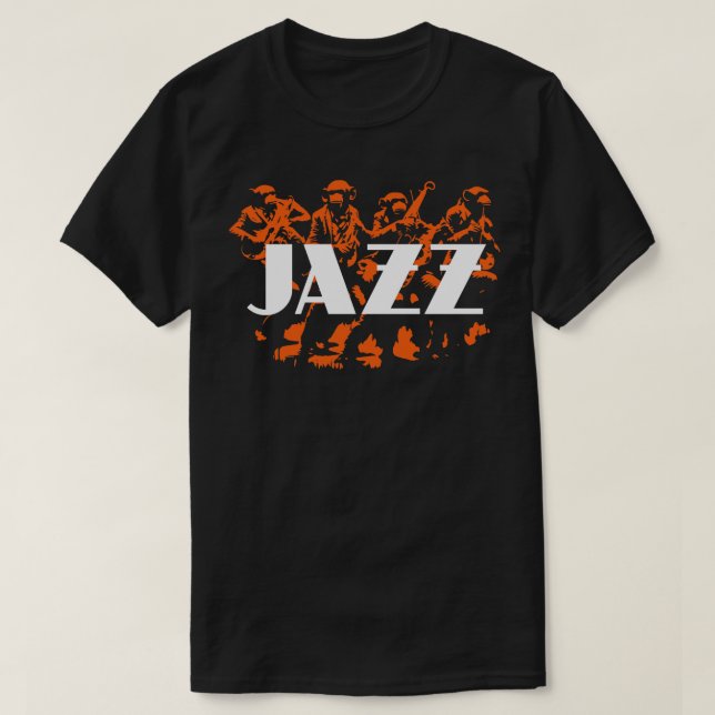 T-shirt groupe de singes jazz (Design devant)