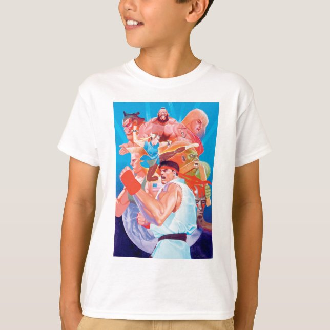 T-shirt Groupe de Street Fighter 2 Ryu (Devant)
