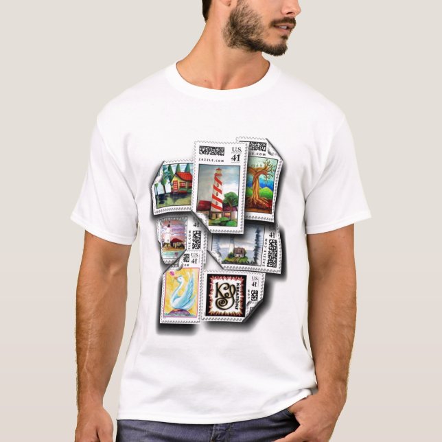 T-shirt groupe de timbres (Devant)