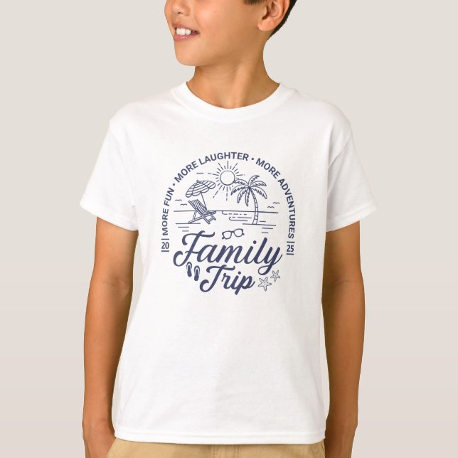 T-shirt Groupe de voyage familial personnalisé Vacances pl (Devant)