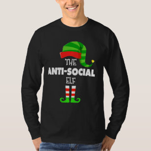 T-shirt Groupe Elf Anti-Social Associant Famille Christma