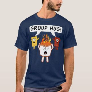 T-shirt Groupe Hug Smores Camping Bonefire Chocolat Marshm
