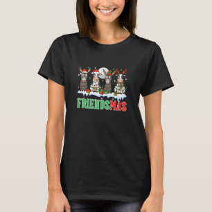 T-shirt Groupe Noël Friends Santa Renne Elfe Mule Vaches F