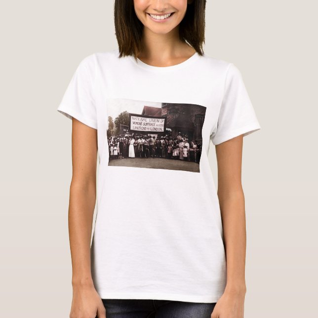 T-shirt Groupe Suffrage féminin avec bannière (Devant)