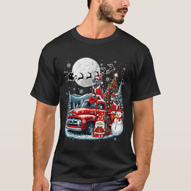 T-shirt Groupe Xmas Gnome Snowman Père Noël Grands Danois  (Devant)
