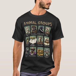 T-shirt Groupes d'animaux dévoilés - Éducatif