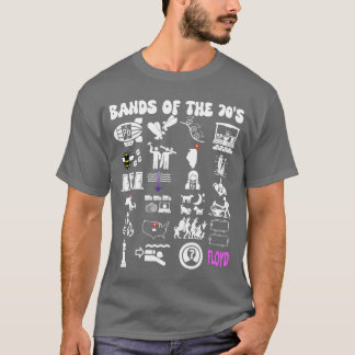 T-shirt Groupes de pop rock emblématiques et ringards drôl