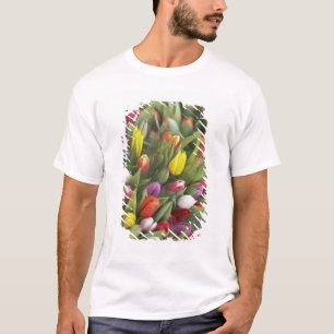 T-shirt Groupes de tulipes colorées