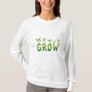 T-shirt GROW – Tee-shirt Motivationnel avec Plantes qui Po