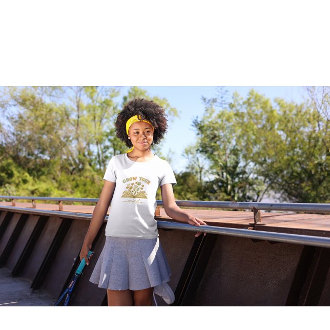 T-shirt Grow Your Mind | Bookish Floral Reading Aesthetic  (Créateur téléchargé)