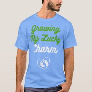 T-shirt Growing My Lucky Charm Baby Designs For Pregnancy