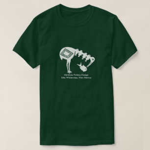 T-shirt Grue mangeant des poissons - conception de poterie