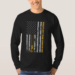 T-shirt Grue Opérateur Hook American Flag World S Meilleur