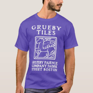 T-shirt Grueby Art Poterie Carreaux Illustration Vintage