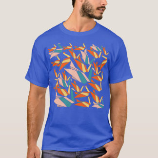 T-shirt Grues en papier orange
