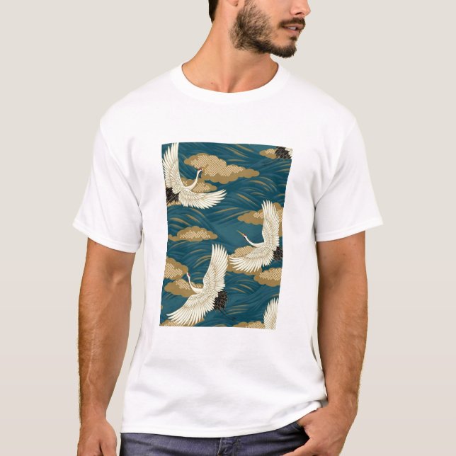 T-shirt Grues japonaises (Devant)