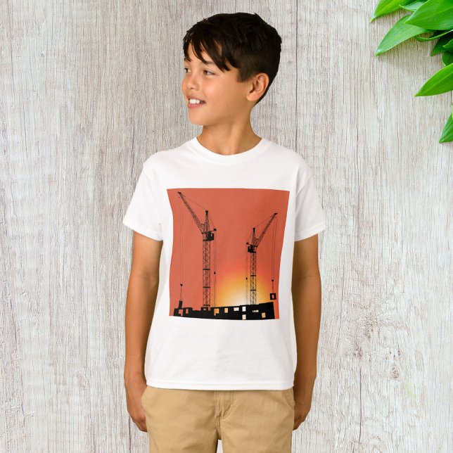 T-shirt Grues Sur Un Bâtiment (Créateur téléchargé)