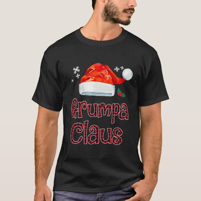 T-shirt Grumpa Claus Tee Noël Pyjama Famille Correspondanc (Devant)