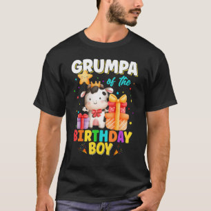 T-shirt Grumpa de la ferme d'animaux de vache de garçon d'
