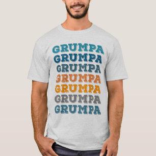 T-shirt Grumpa Funny Grumpy Grandpa Texte Vintage