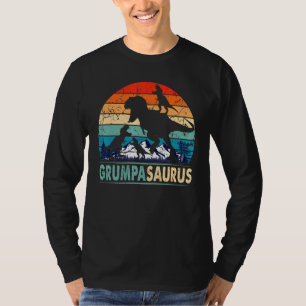 T-shirt Grumpasaurus T Rex Grumpa Dinosaur 3 enfants Funny