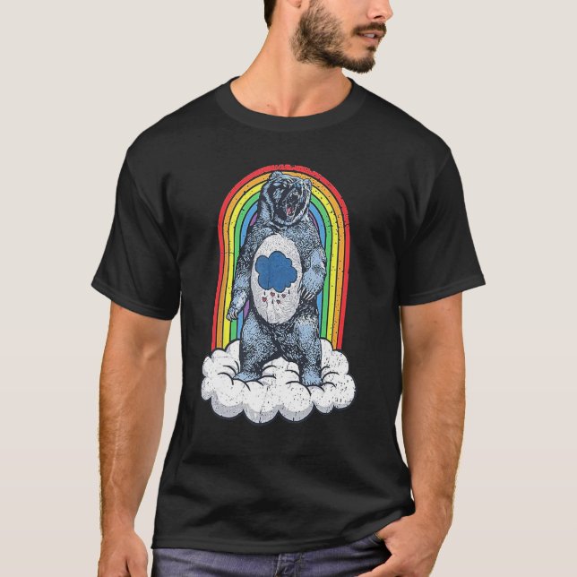 T-shirt Grumpy Bear Rainbow (Devant)